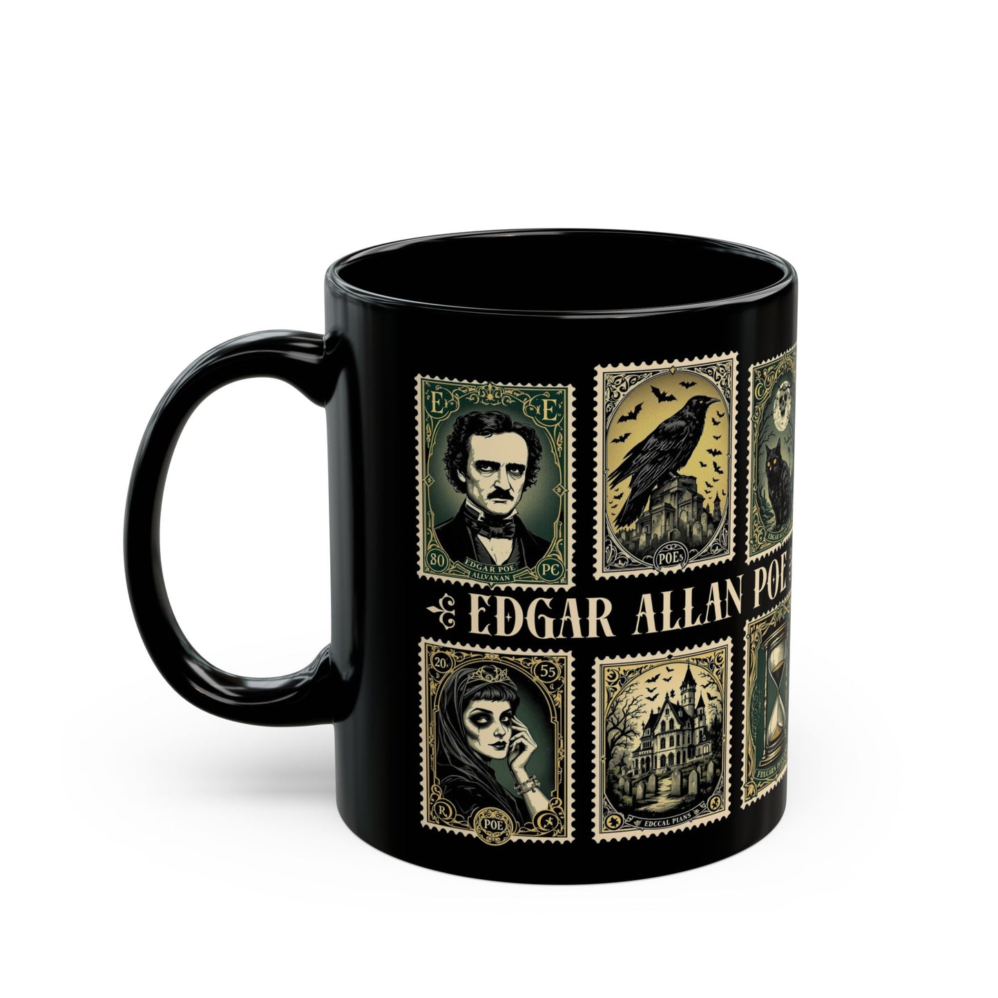 Edgar Allan Poe Mug Gothic Literary Gift For Book Lover Dark Academia Macabre Fall Coffee Cup Halloween Poetember Party Gift For Bookclub Mug Printify