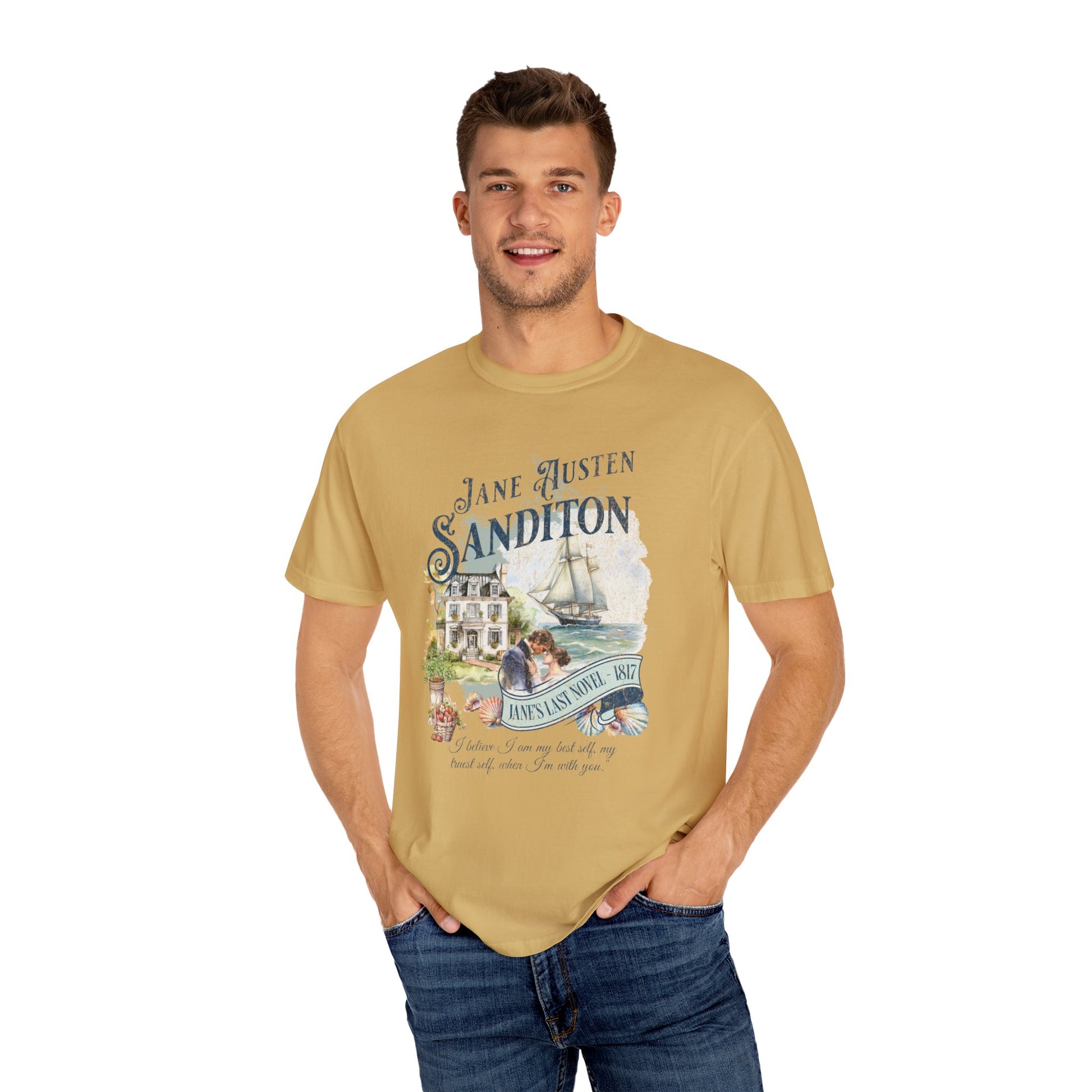 Sanditon Jane Austen Fan T-Shirt Historical Romance Reader Gift T-Shirt Printify