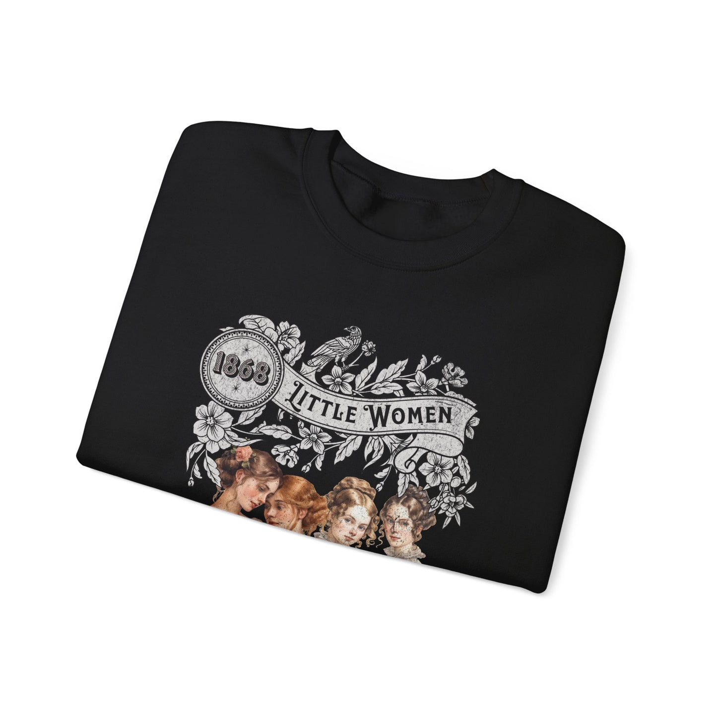 Little Women Sweatshirt, Louisa May Alcott Historical Romance Sweater, Bookish Literary Fan Art Gift, Gift for Her, Bookclub Crewneck Shirt Sweatshirt Printify