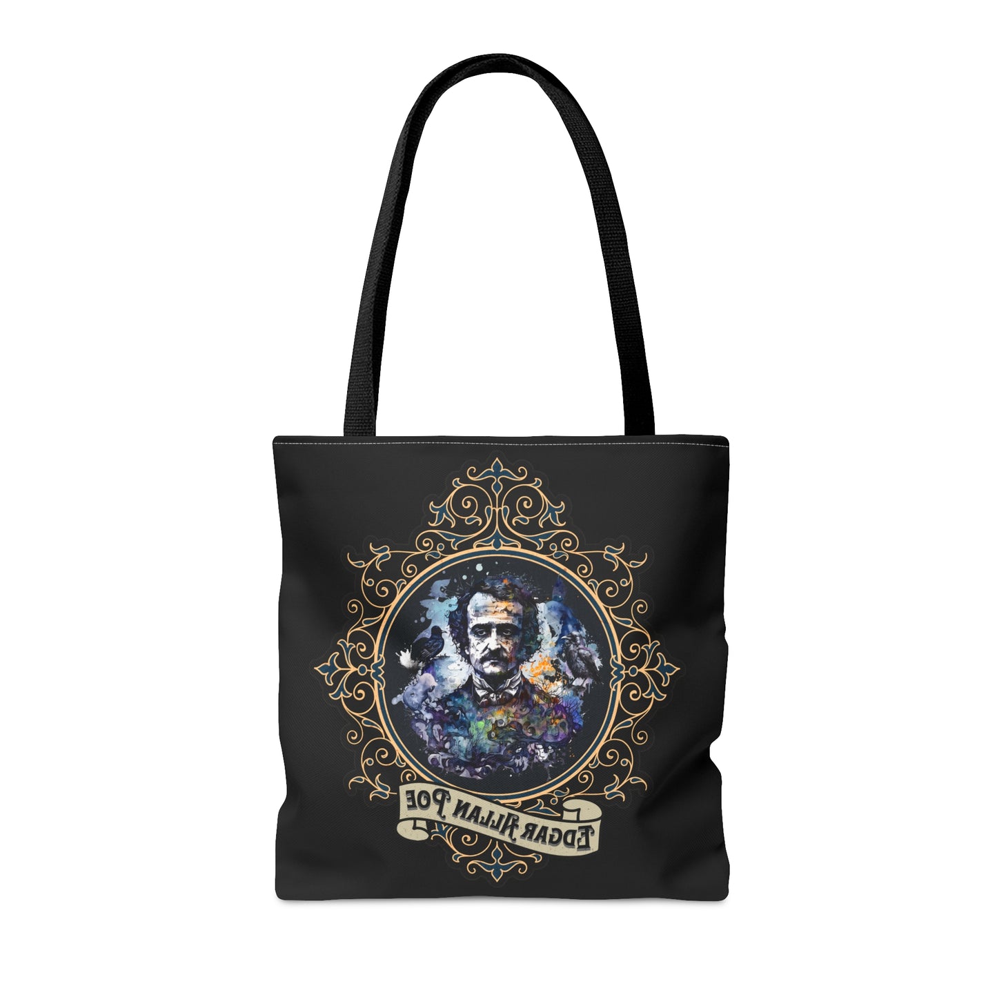 Edgar Allan Poe Tote Bag, Vintage Poet, Poetry Lover Shoulder Bag, Dark Academia, Literary, Bookish, Bookclub Gift, Fall Autumn Project Bag Bags Printify
