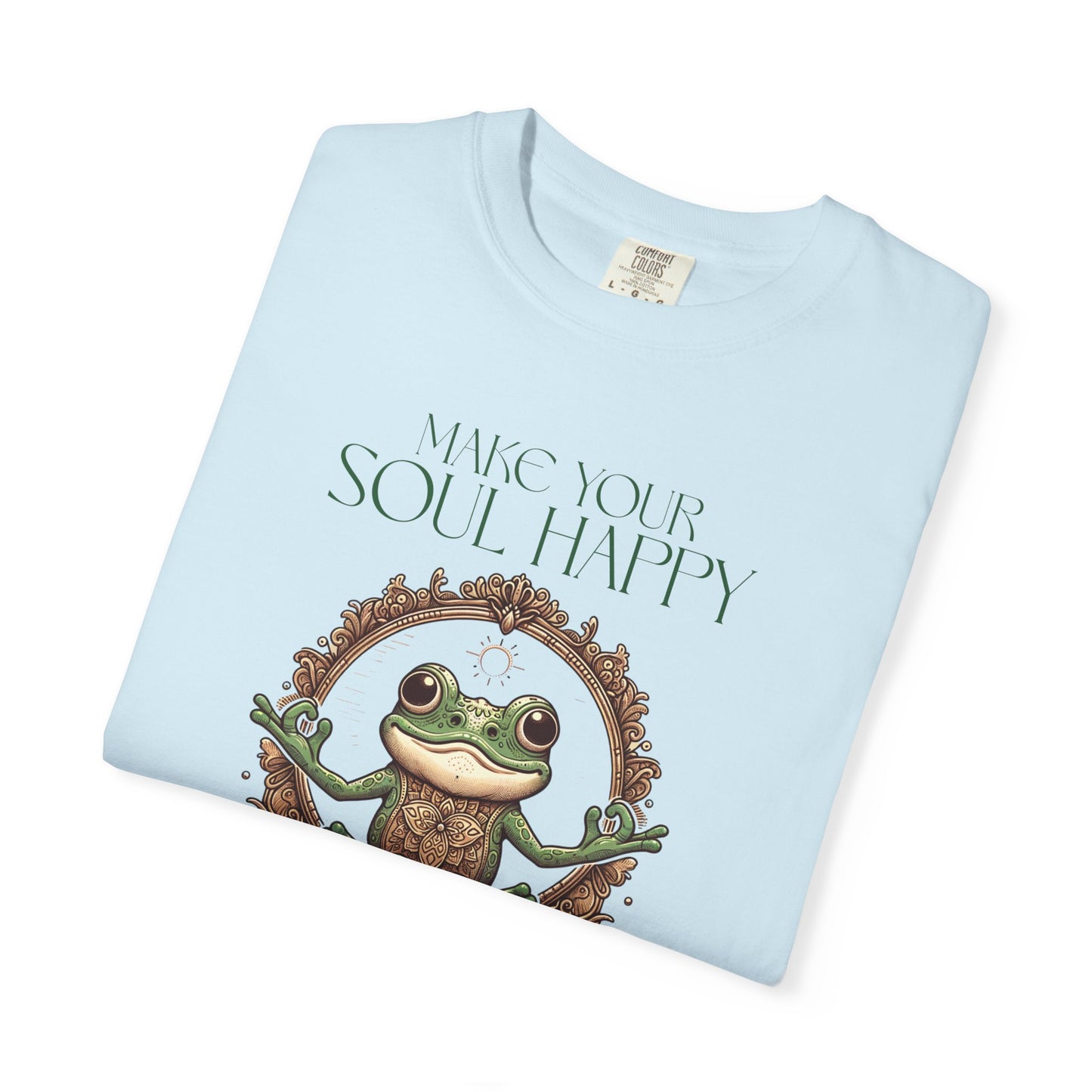 Green Yoga Frog Make Your Soul Happy Unisex T-Shirt, Casual Wear, Highlander Fan Gift,