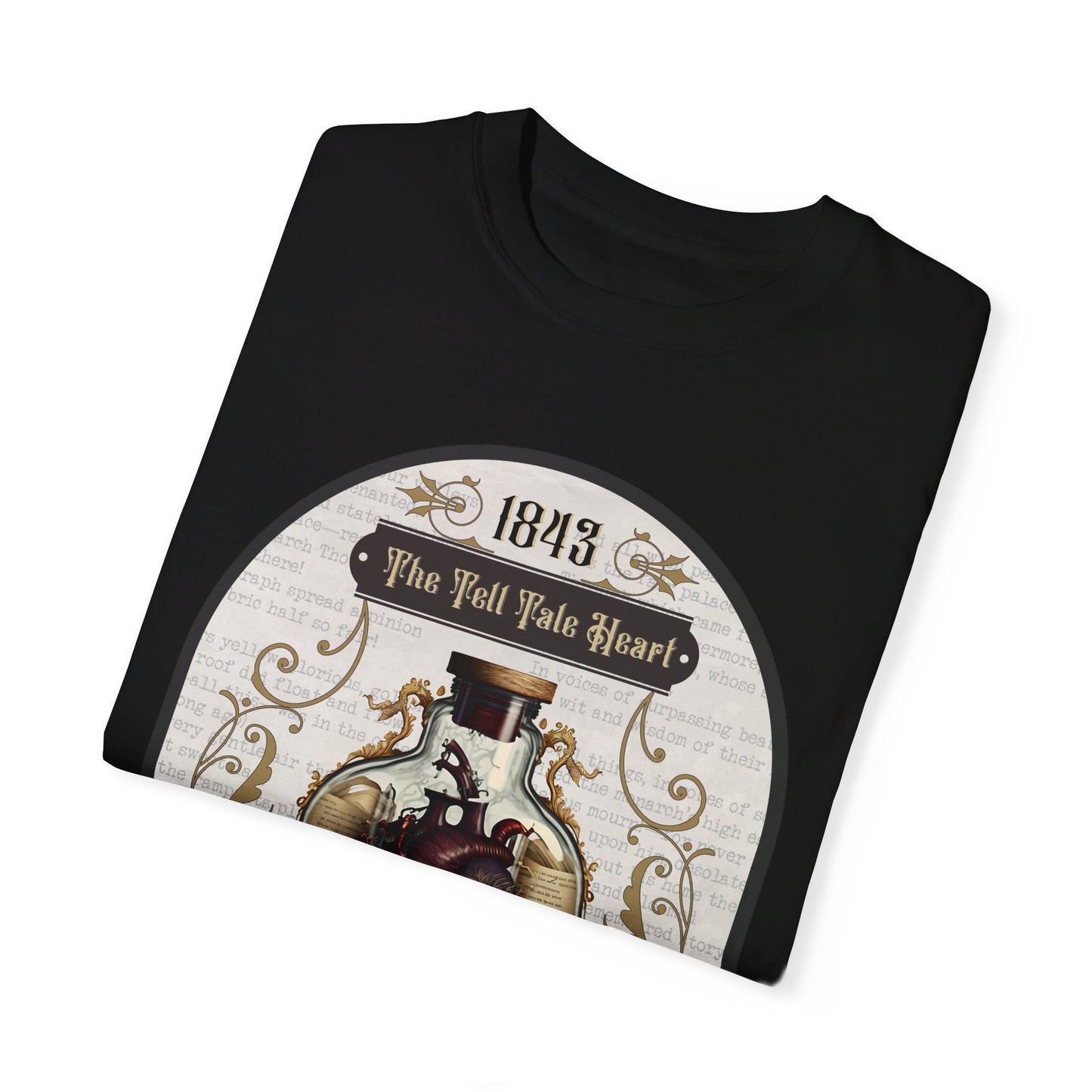 Edgar Allan Poe Shirt, The Tell Tale Heart Tee, Book, Reading Lover Shirt, Halloween, Gothic, Light Academia Gifts, Comfort Colours TShirt T-Shirt Printify