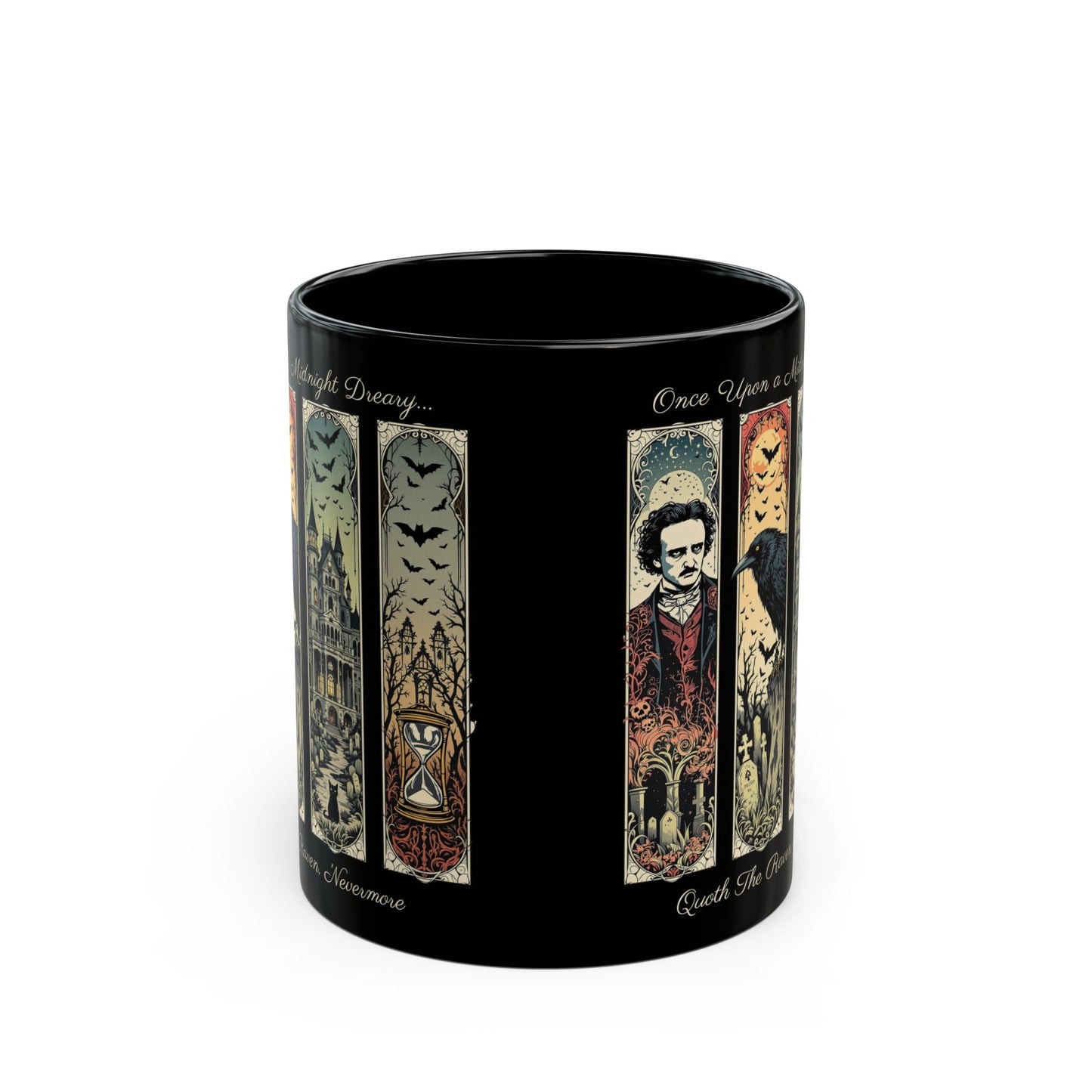 Edgar Allan Poe Mug Gothic Literary Gift For Book Lover Dark Academia Macabre Fall Coffee Cup Halloween Poetember Party Gift For Bookclub Mug Printify 11oz