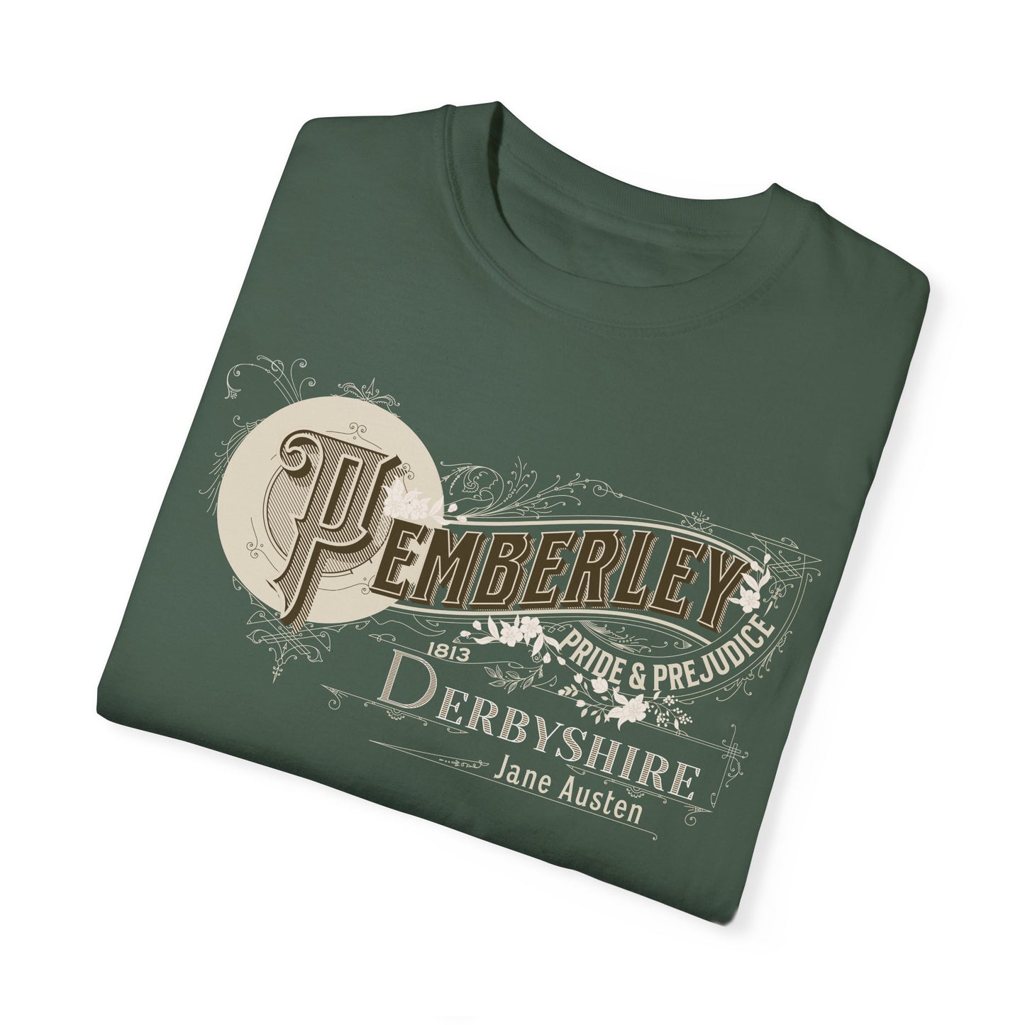 Pemberley TShirt Jane Austen Shirt Pride And Prejudice Gift For Jane Austen Fan Bookish Bookclub Gift Pemberly Derbyshire Fitzwilliam Darcy T-Shirt Printify