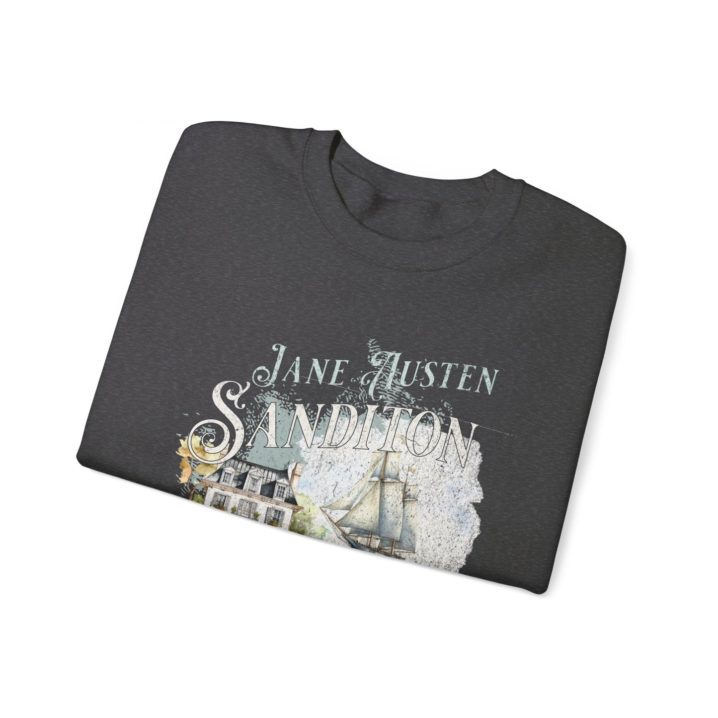 Jane Austen Sweatshirt, Sanditon Historical Romance, Bookish Literary Gift, Jane Austen Fan Art Shirt, Gift for Her, Gift for Readers, Sweatshirt Printify