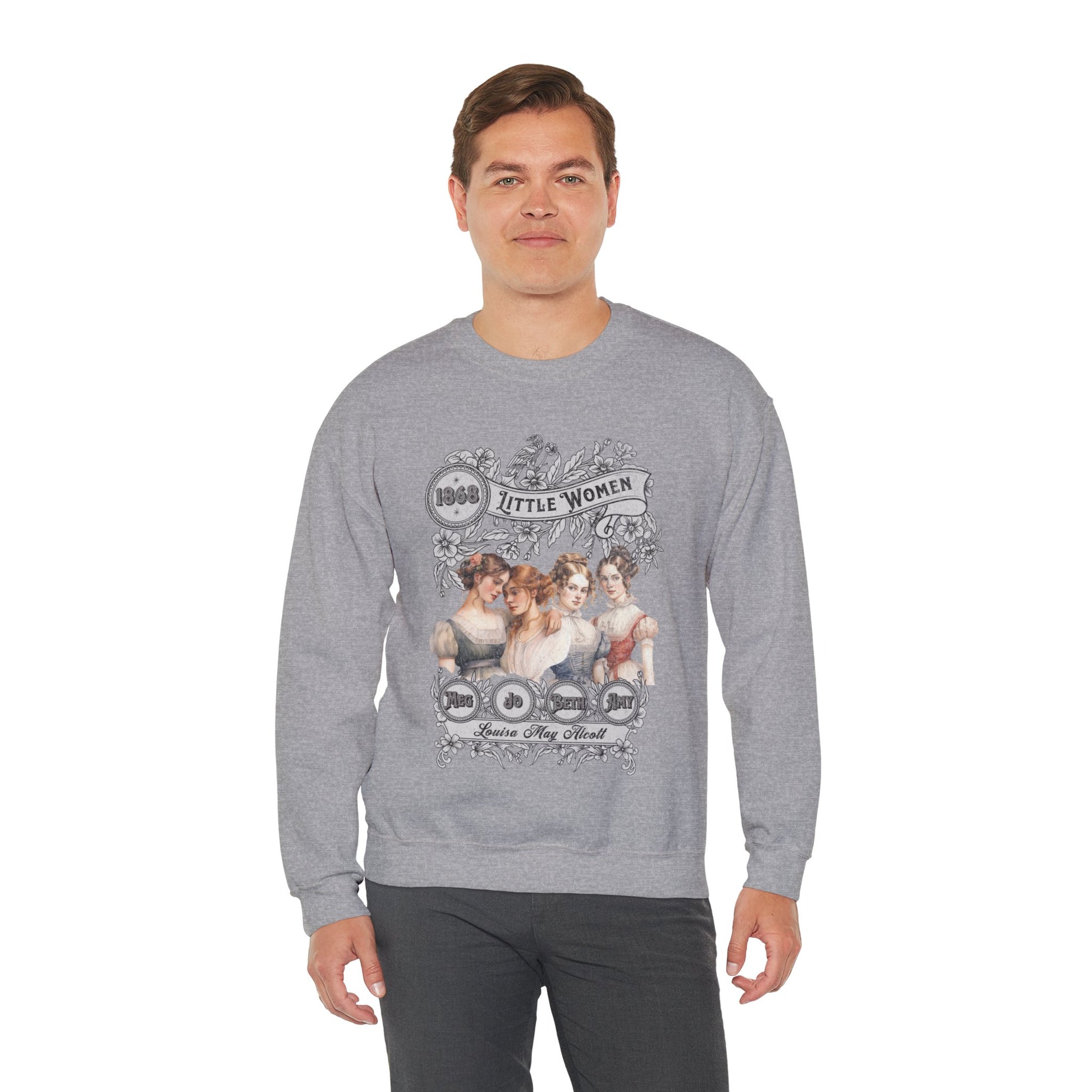 Little Women Sweatshirt, Louisa May Alcott Historical Romance Sweater, Bookish Literary Fan Art Gift, Gift for Her, Bookclub Crewneck Shirt Sweatshirt Printify