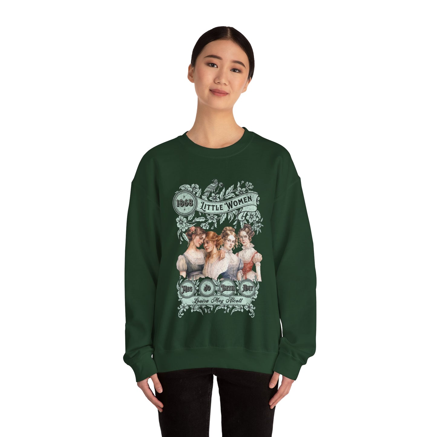 Little Women Sweatshirt, Louisa May Alcott Historical Romance Sweater, Bookish Literary Fan Art Gift, Gift for Her, Bookclub Crewneck Shirt Sweatshirt Printify
