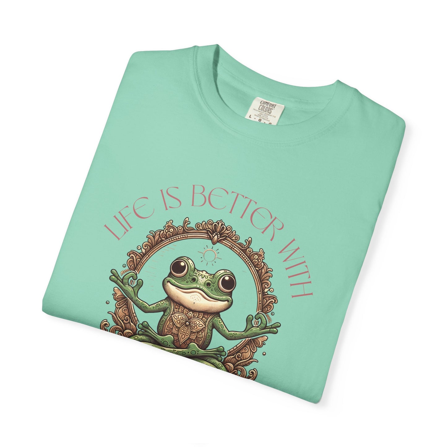 Yoga Frog Life Is Better With Yoga Unisex T-Shirt, Casual Wear, Highlander Fan Gift, T-Shirt Printify