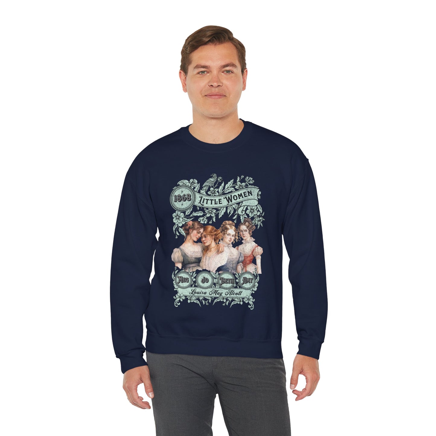 Little Women Sweatshirt, Louisa May Alcott Historical Romance Sweater, Bookish Literary Fan Art Gift, Gift for Her, Bookclub Crewneck Shirt Sweatshirt Printify