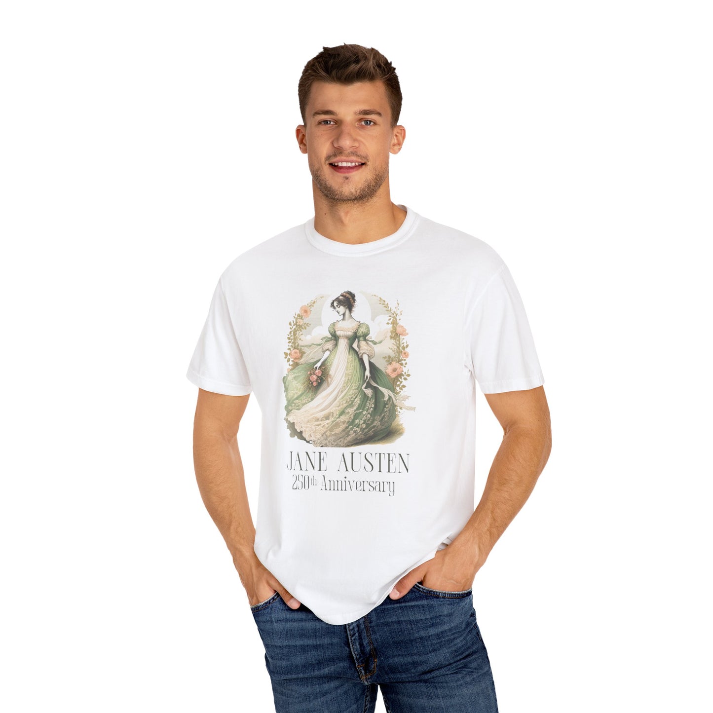 Jane Austen T-Shirt 250th Anniversary Gift For Her Birthday Historical Romance Tee Bookish Literary Gift Bookclub Booknerd Book Lover Shirt T-Shirt Printify