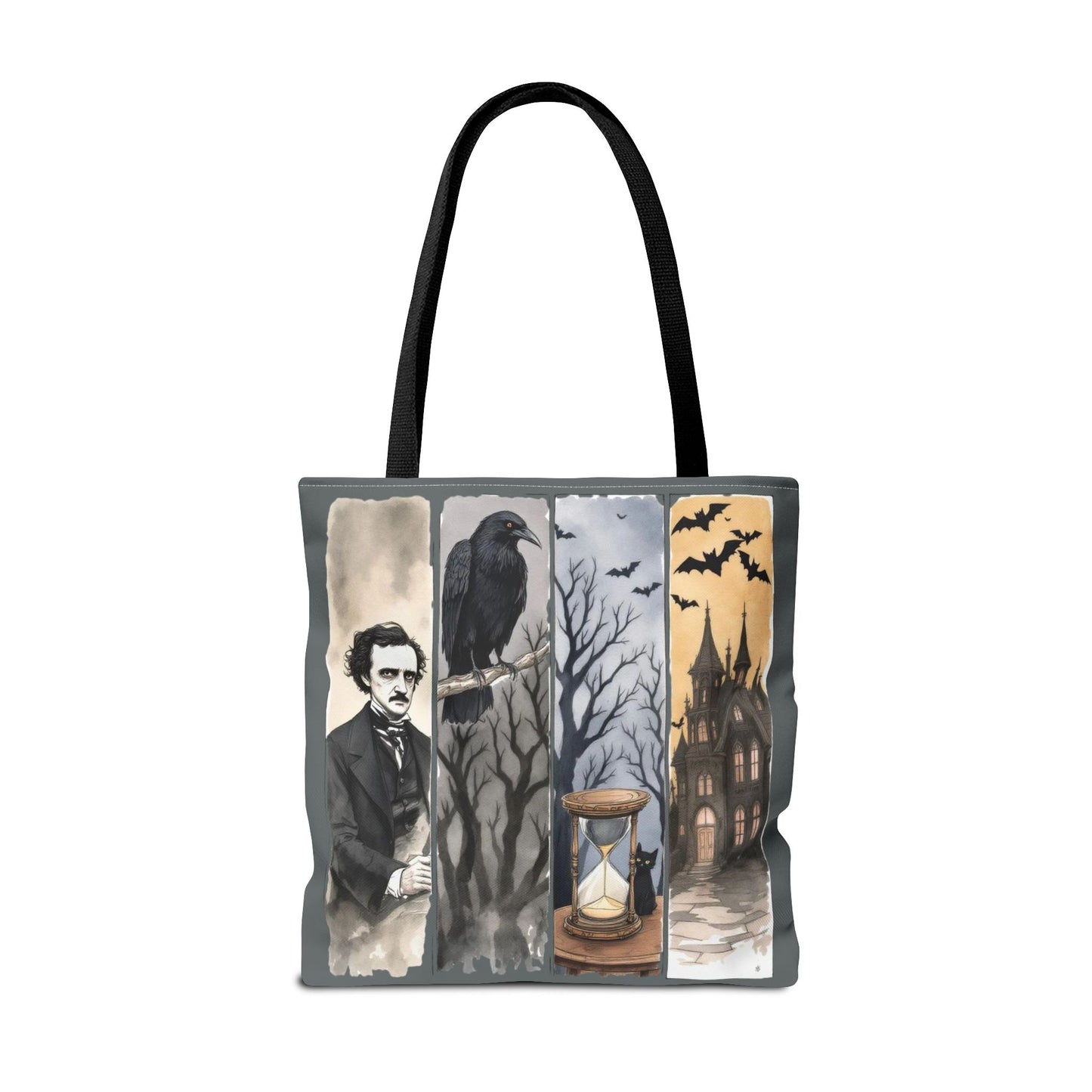 Edgar Allan Poe Tote Bag Gothic Literary Gift for Book Lover Dark Academia Macabre Accessory Halloween Tote Fall School Bag for Poetember Bags Printify