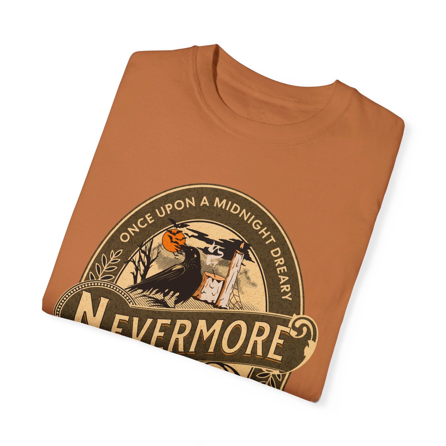 Edgar Allan Poe Shirt, Nevermore The Raven Tee, Book, Reading Lover Shirt, Halloween, Gothic, Light Academia Gifts, Comfort Colours TShirt T-Shirt Printify