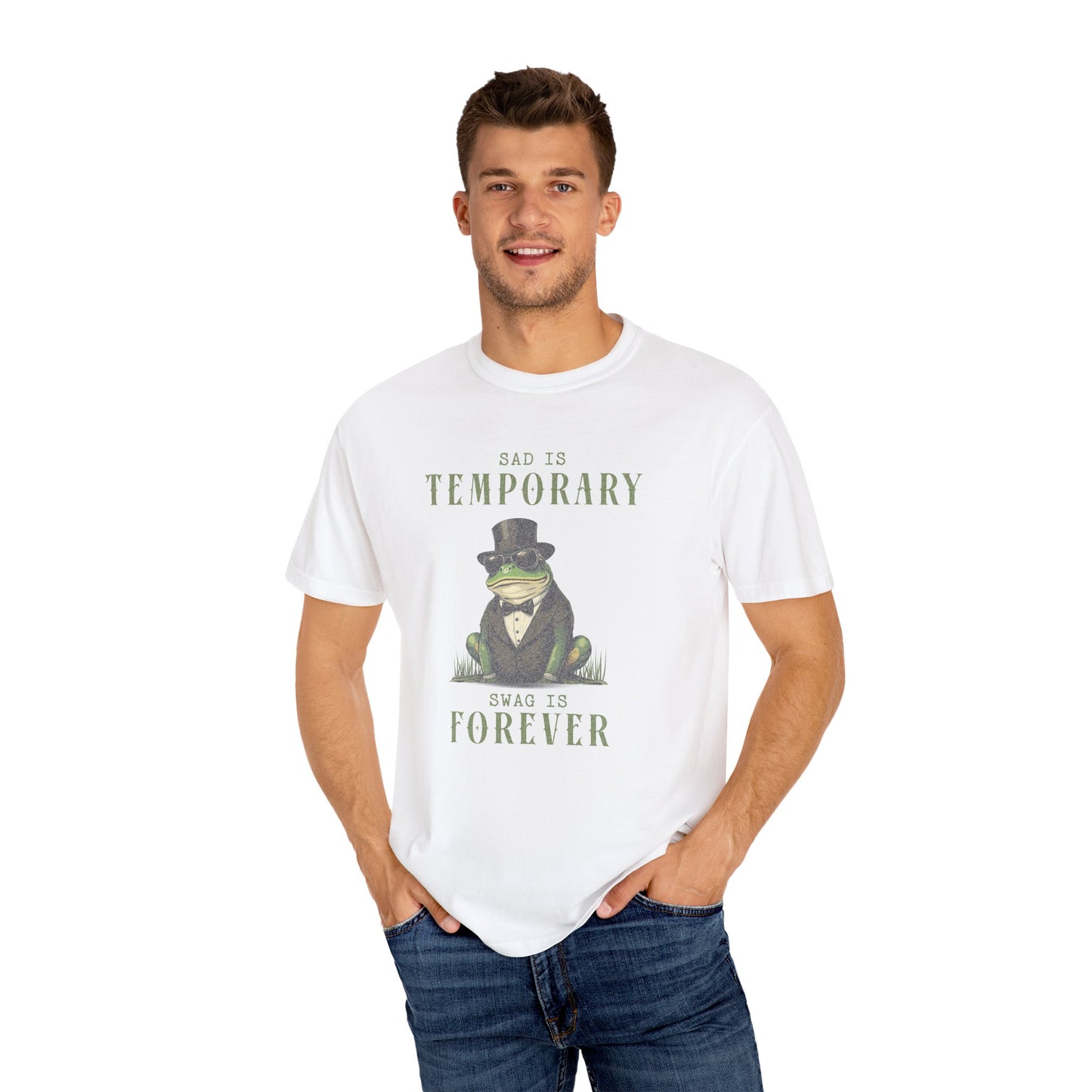 Funny Frog T-Shirt Retro Froggy Meme Shirt Vintage Frog And Toad Aesthetic Frog Lover Gift For Her Calm Vibes Birthday Viral Trendy Shirt T-Shirt Printify