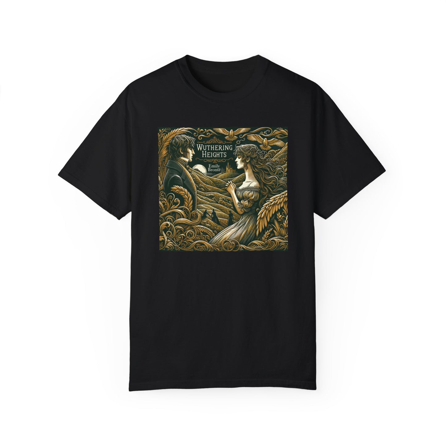 Wuthering Heights T-Shirt Emily Brontë Romantasy Literarure Shirt Bookish Academia Gift For Her Birthday Heathcliffe Bookclub Booknerd Tee T-Shirt Printify Black S