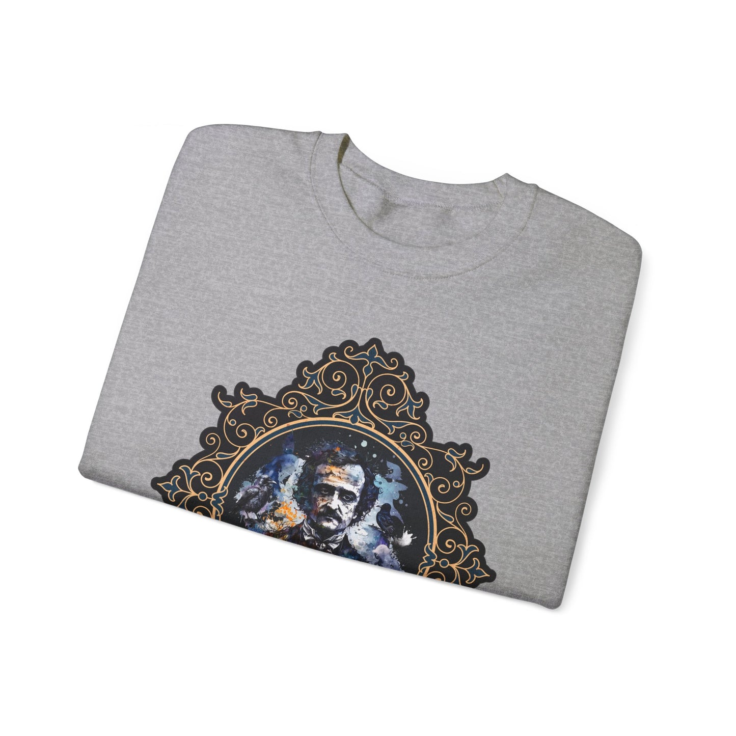 Edgar Allan Poe, Poet, Poetry Lover Sweatshirt, Book Lover, Halloween, Haunting Gothic Gift, Light, Dark Academia, Horror Movie Sweater Sweatshirt Printify
