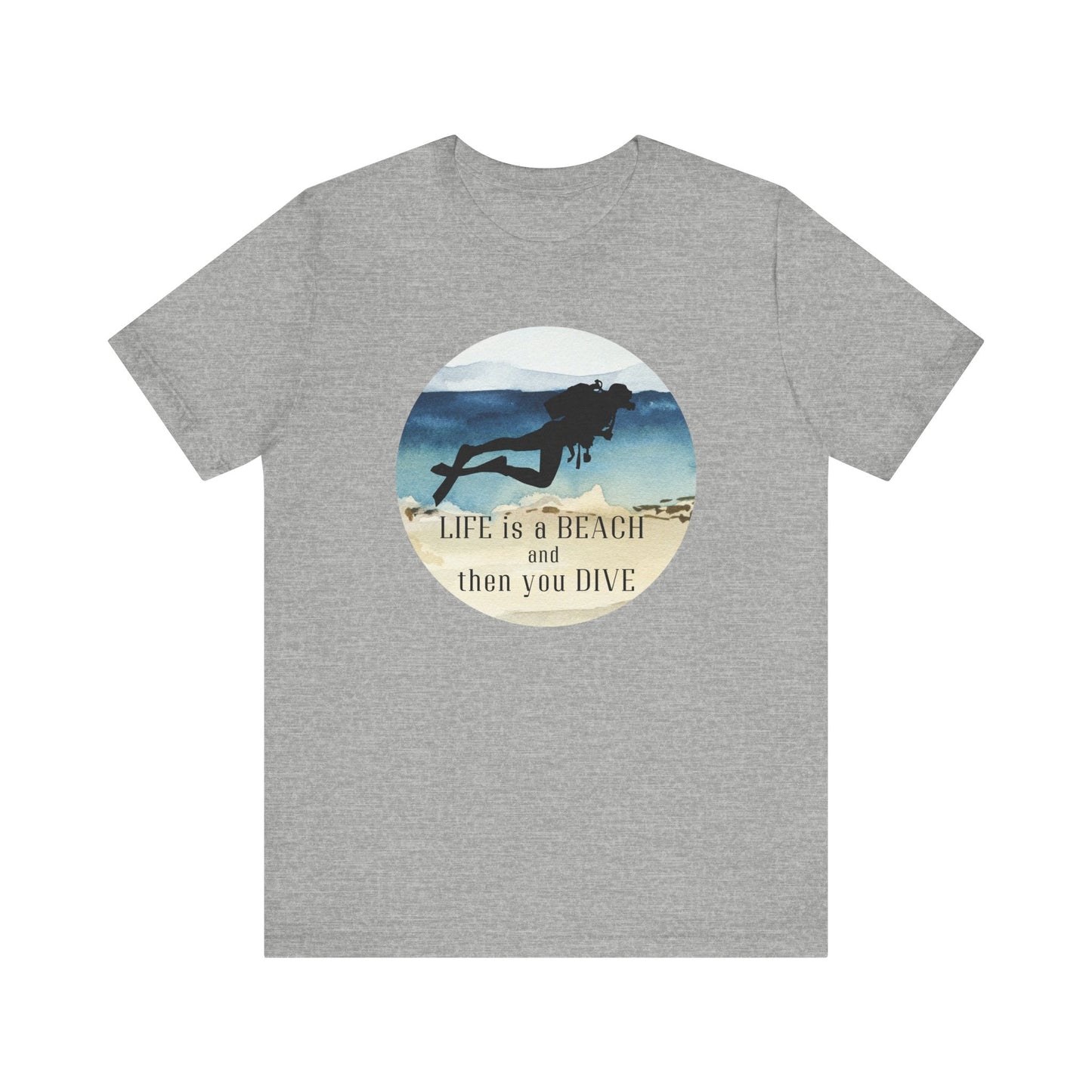 Scuba Diving Gift, Scuba Diving Shirt, Scuba Diver Gift, Scuba Lover Gift, Ocean Lover TShirt Gifts For Scuba Divers, Water Fun Tee, Snorke T-Shirt Printify Athletic Heather XS