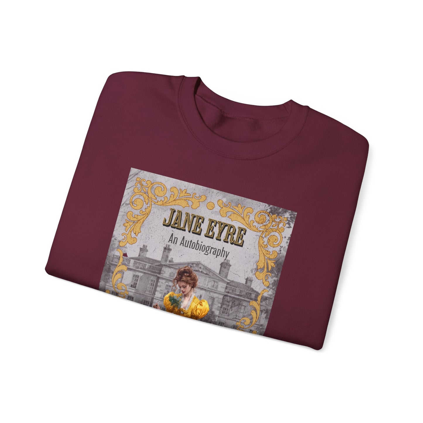 Jane Eyre Sweatshirt, Charlotte Brontë Historical Romance Sweater, Bookish Literary Brontë Sisters Fan Art Gift, Gift for Her, Readers, Sweatshirt Printify