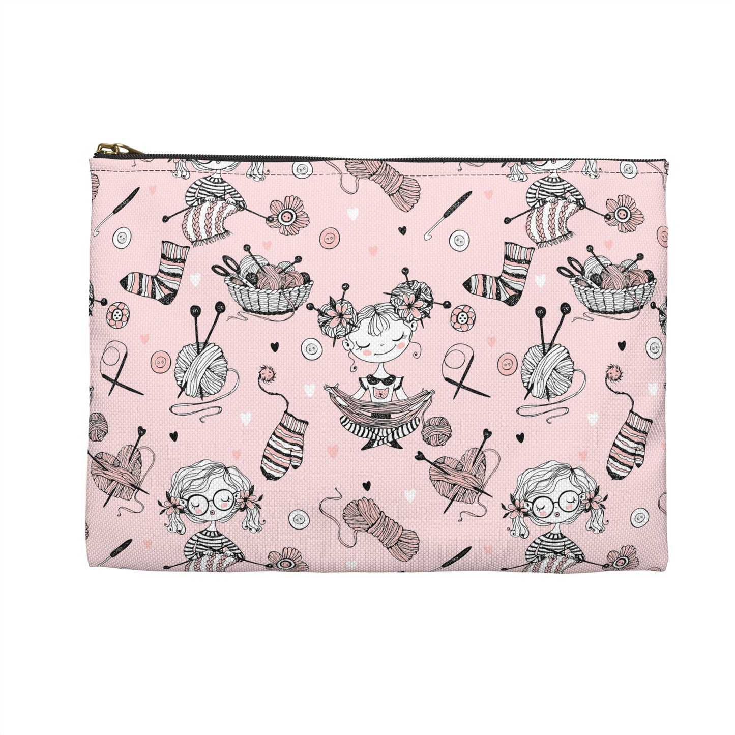 Crochet, Knitting or Crafting Accessory Pouch, Crochet Gift, Knitting Gift, Craft Organization or Storage Bag or Pouch. Bags Printify
