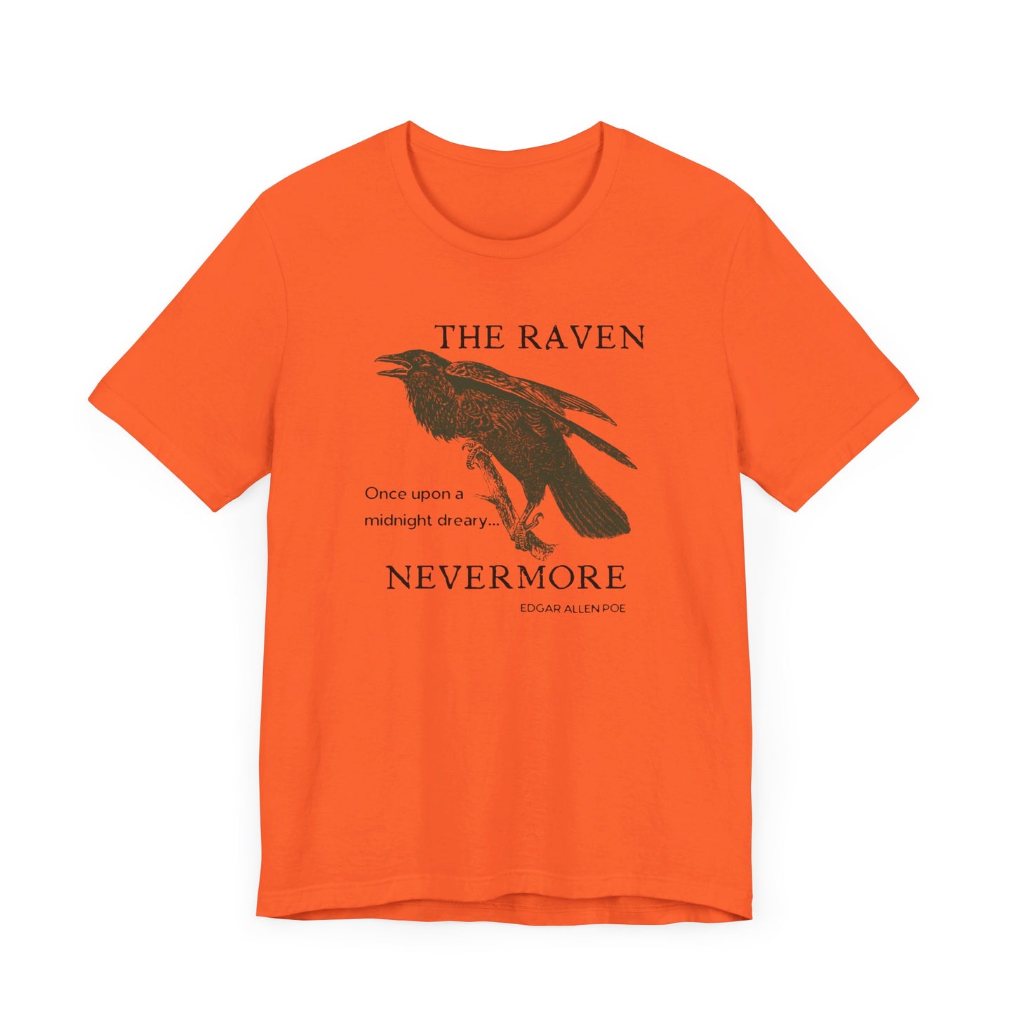 Halloween Vintage The Raven TShirt, Spooky Season Tee, Trick or Treating Shirt, Halloween Party T-Shirt, Edgar Allen Poe, Nevermore, Gothic T-Shirt Printify