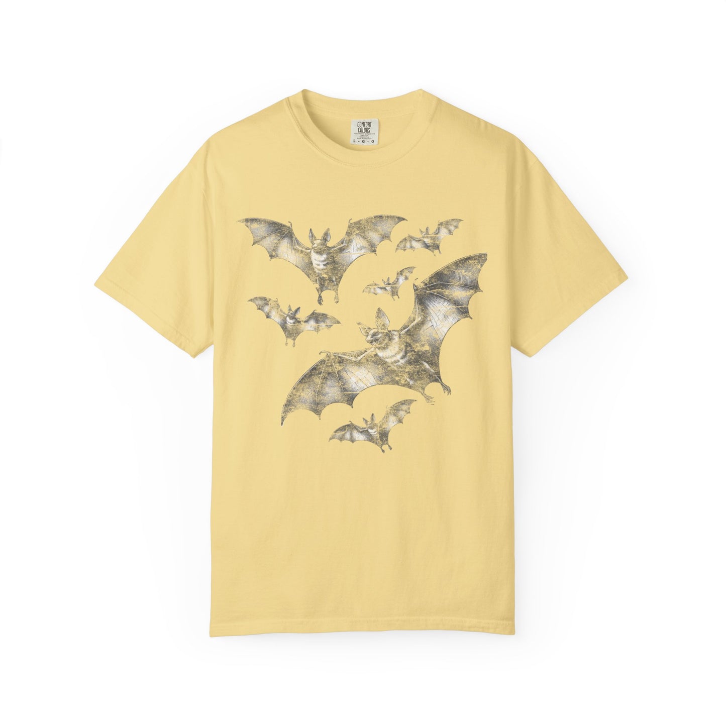 Bat Retro Goth TShirt Vintage Grunge Style Bat Shirt For Halloween Party Spooky Vibes Witchy Dark Academia Comfort Colors Oversized Shirt T-Shirt Printify