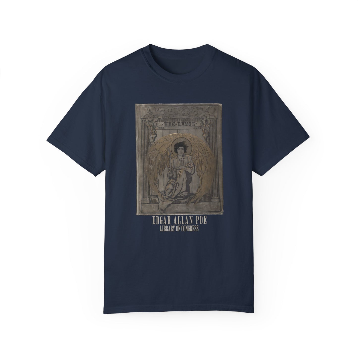 Edgar Allan Poe T-Shirt The Raven First Edition Gift For Poe Lovers Literary Shirt Nevermore Darkness There Gothic Whimsigoth Dark Academia T-Shirt Printify