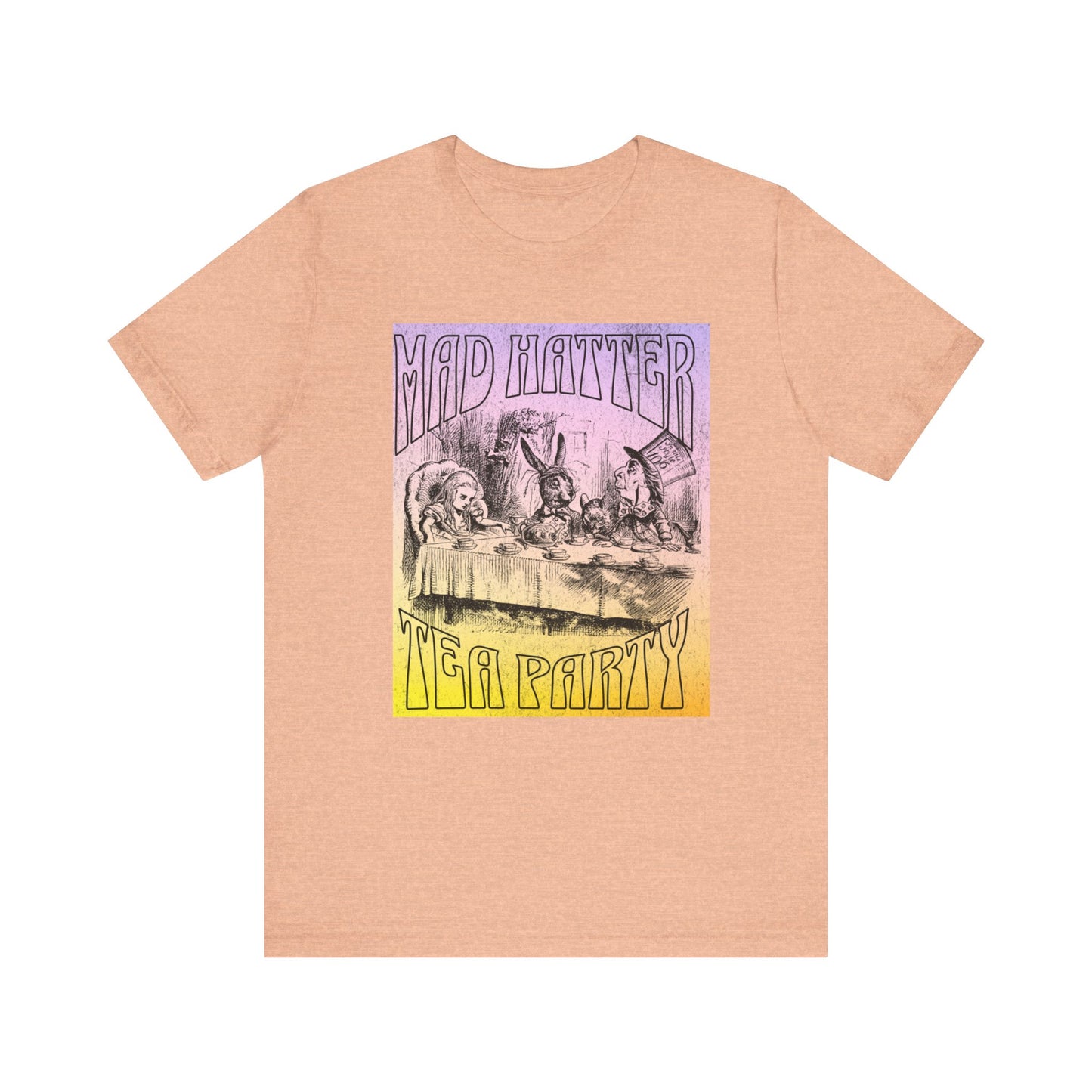 3001 Unisex Jersey Short Sleeve Tee Alice in Wonderland T-Shirt Printify Heather Peach S