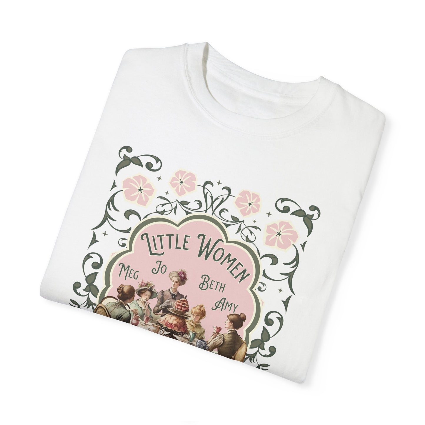 Little Women Comfort Colors T-Shirt, Louisa May Alcott Historical Romance, Bookish Literary Fan Art Tee Gift for Her Bookclub Crewneck Shirt T-Shirt Printify