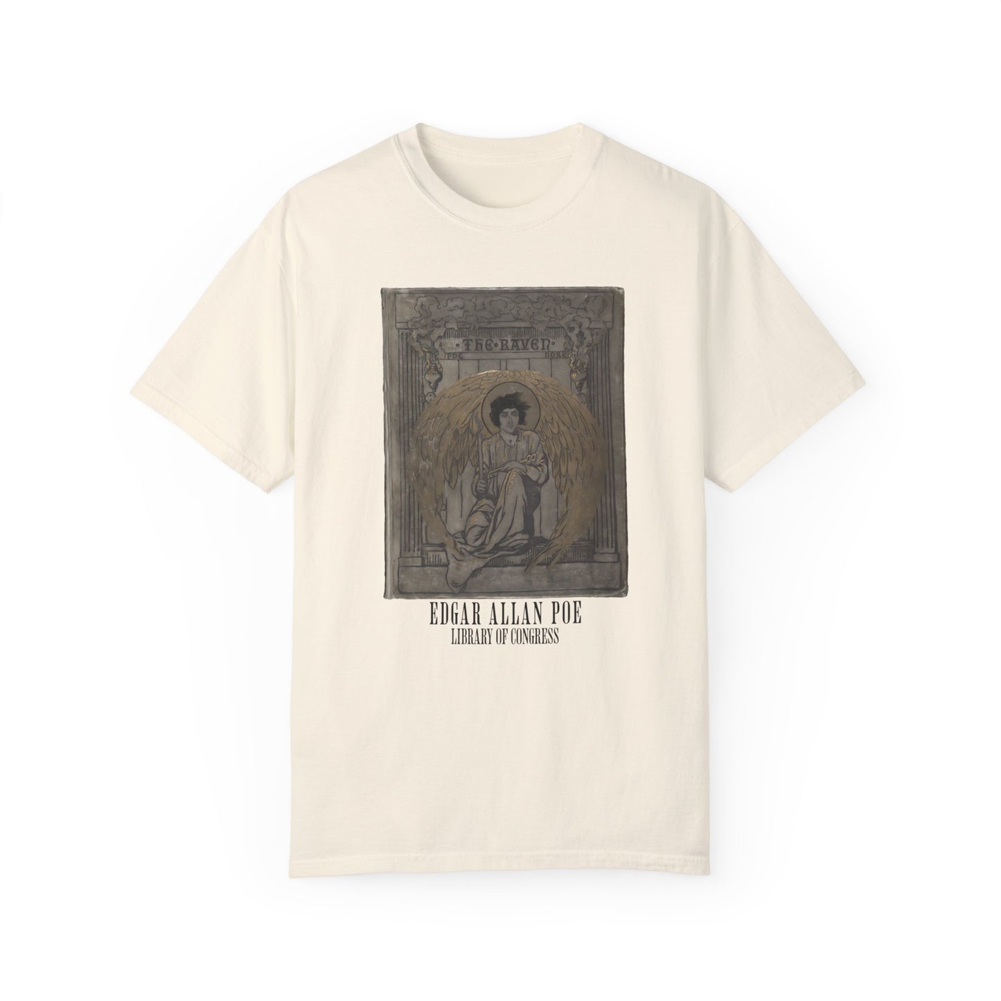 Edgar Allan Poe T-Shirt The Raven First Edition Gift For Poe Lovers Literary Shirt Nevermore Darkness There Gothic Whimsigoth Dark Academia T-Shirt Printify