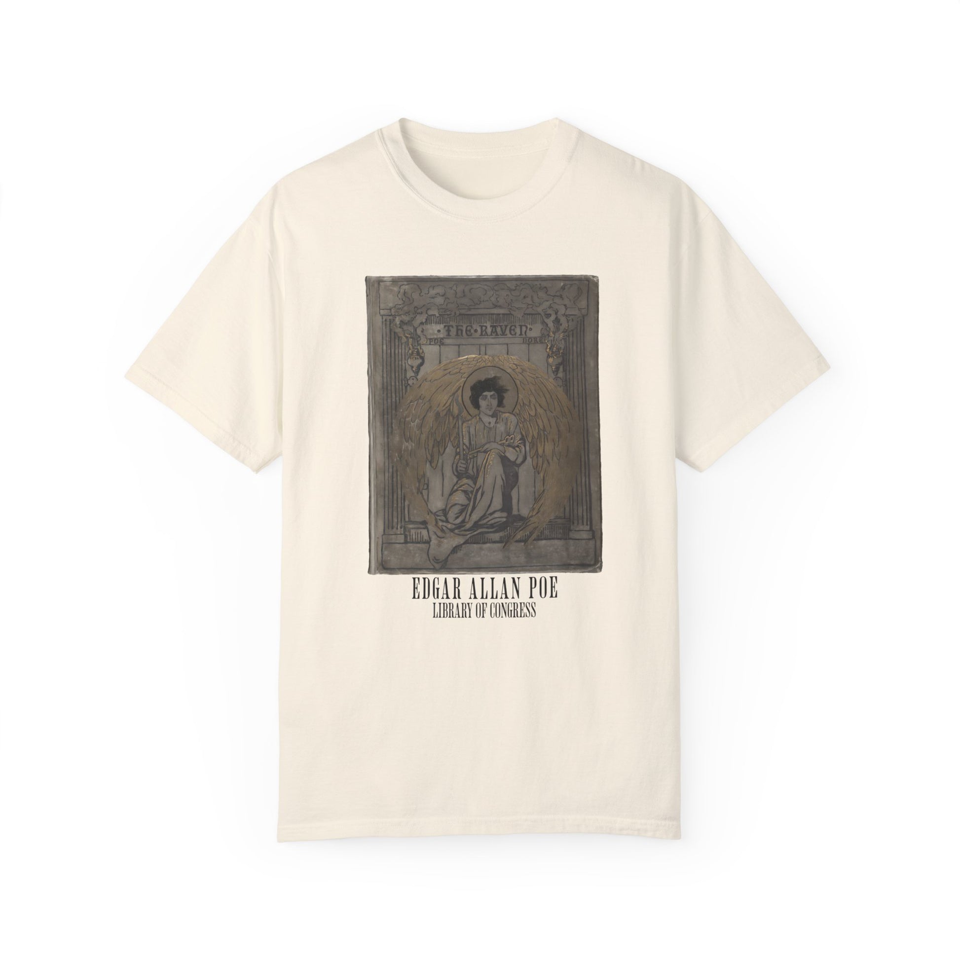 Edgar Allan Poe T-Shirt The Raven First Edition Gift For Poe Lovers Literary Shirt Nevermore Darkness There Gothic Whimsigoth Dark Academia T-Shirt Printify