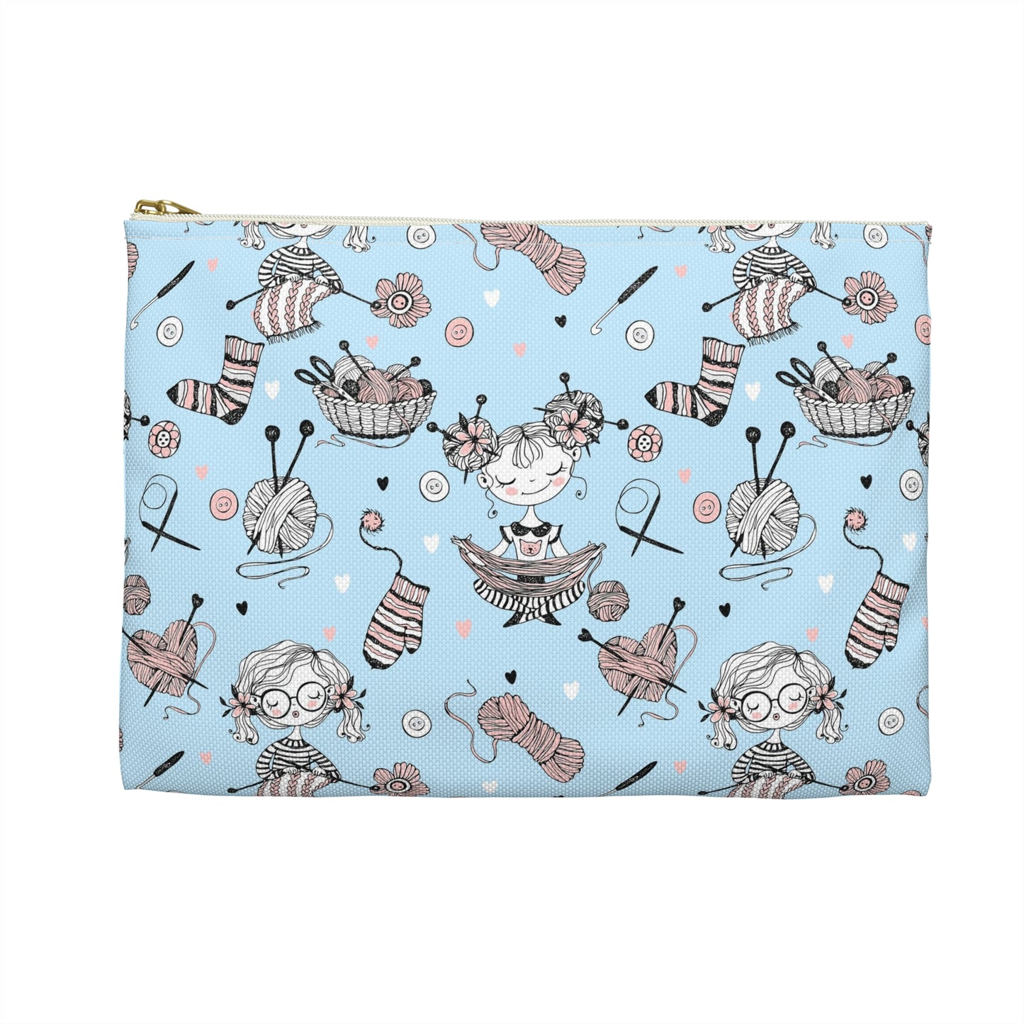 Crochet, Knitting or Crafting Accessory Pouch, Crochet Gift, Knitting Gift, Craft Organization or Storage Bag or Pouch. Bags Printify