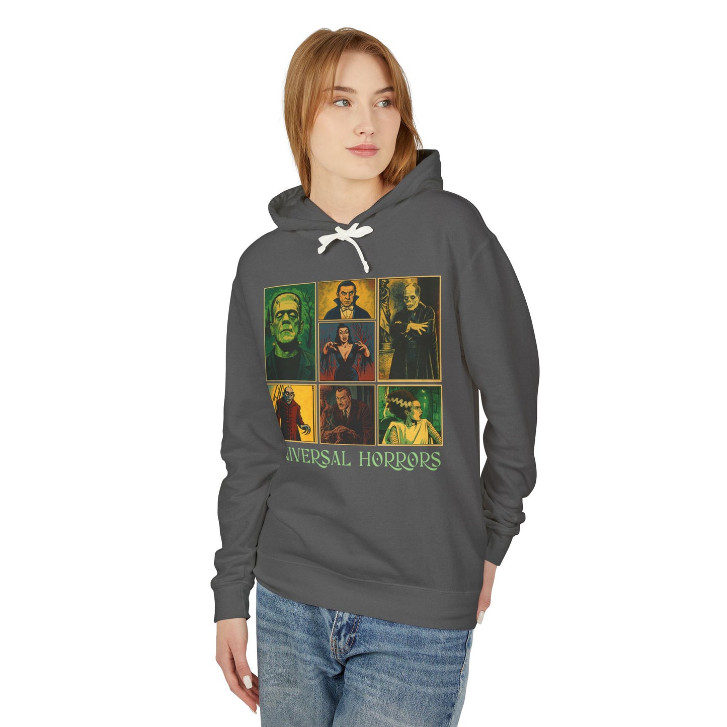 Universal Horrors Unisex Hooded Sweatshirt - Spooky Apparel for Halloween, Horror Fans, Movie Lovers, Cozy Wear, Gift Hoodie Printify