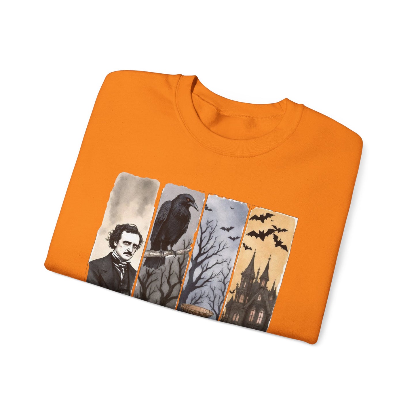 Edgar Allan Poe Sweatshirt The Raven Nevermore Gothic Horror Sweater Dark Academia Macabre Halloween Gift for Book Lovers Birthday Christmas
