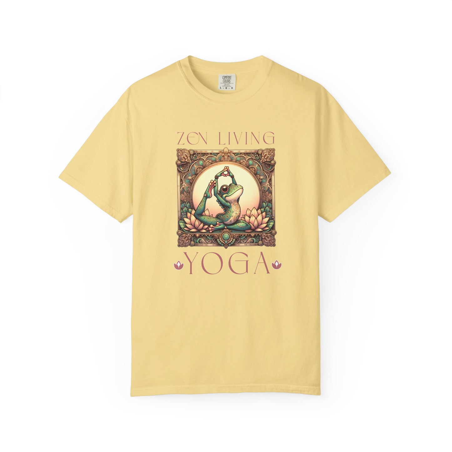 Yoga Frog Zen Living Unisex T-Shirt, Casual Wear, Highlander Fan Gift, T-Shirt Printify Butter S