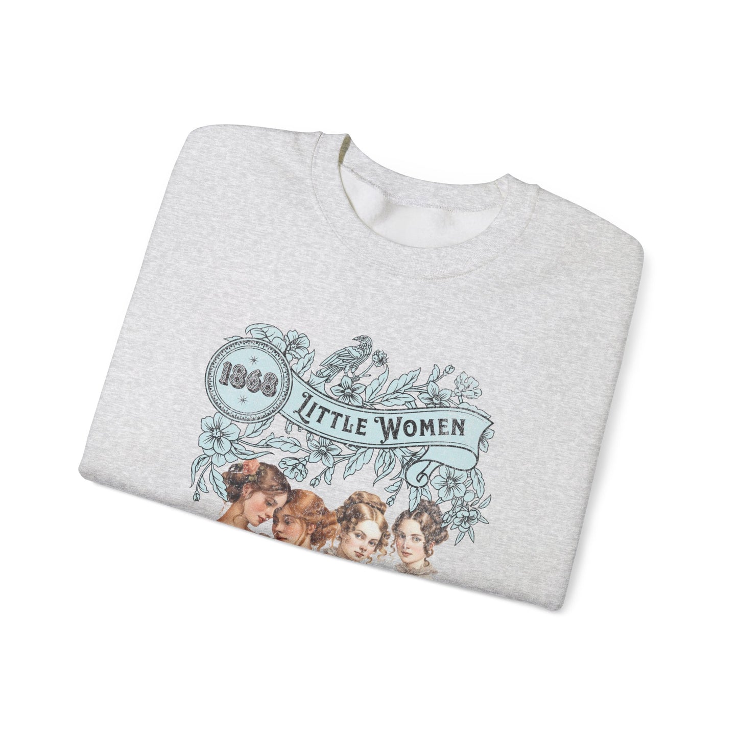 Little Women Sweatshirt, Louisa May Alcott Historical Romance Sweater, Bookish Literary Fan Art Gift, Gift for Her, Bookclub Crewneck Shirt Sweatshirt Printify
