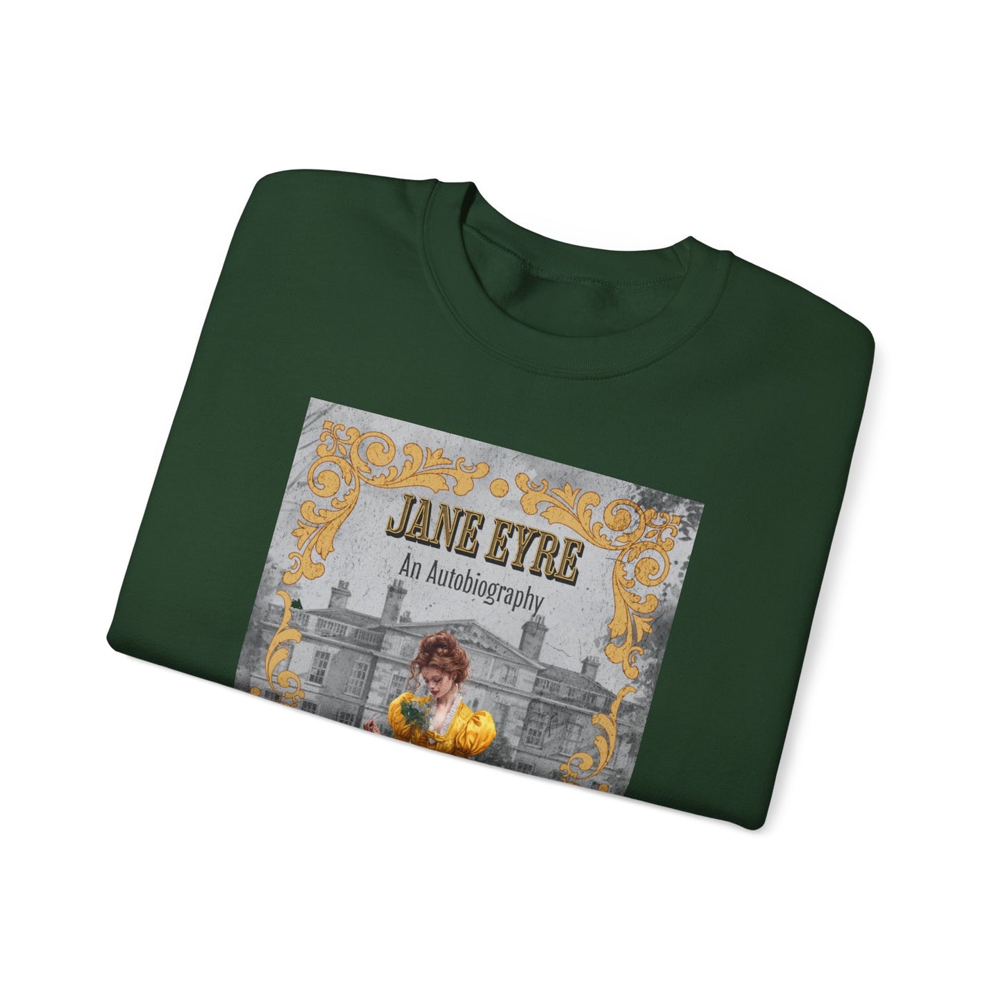 Jane Eyre Sweatshirt, Charlotte Brontë Historical Romance Sweater, Bookish Literary Brontë Sisters Fan Art Gift, Gift for Her, Readers, Sweatshirt Printify