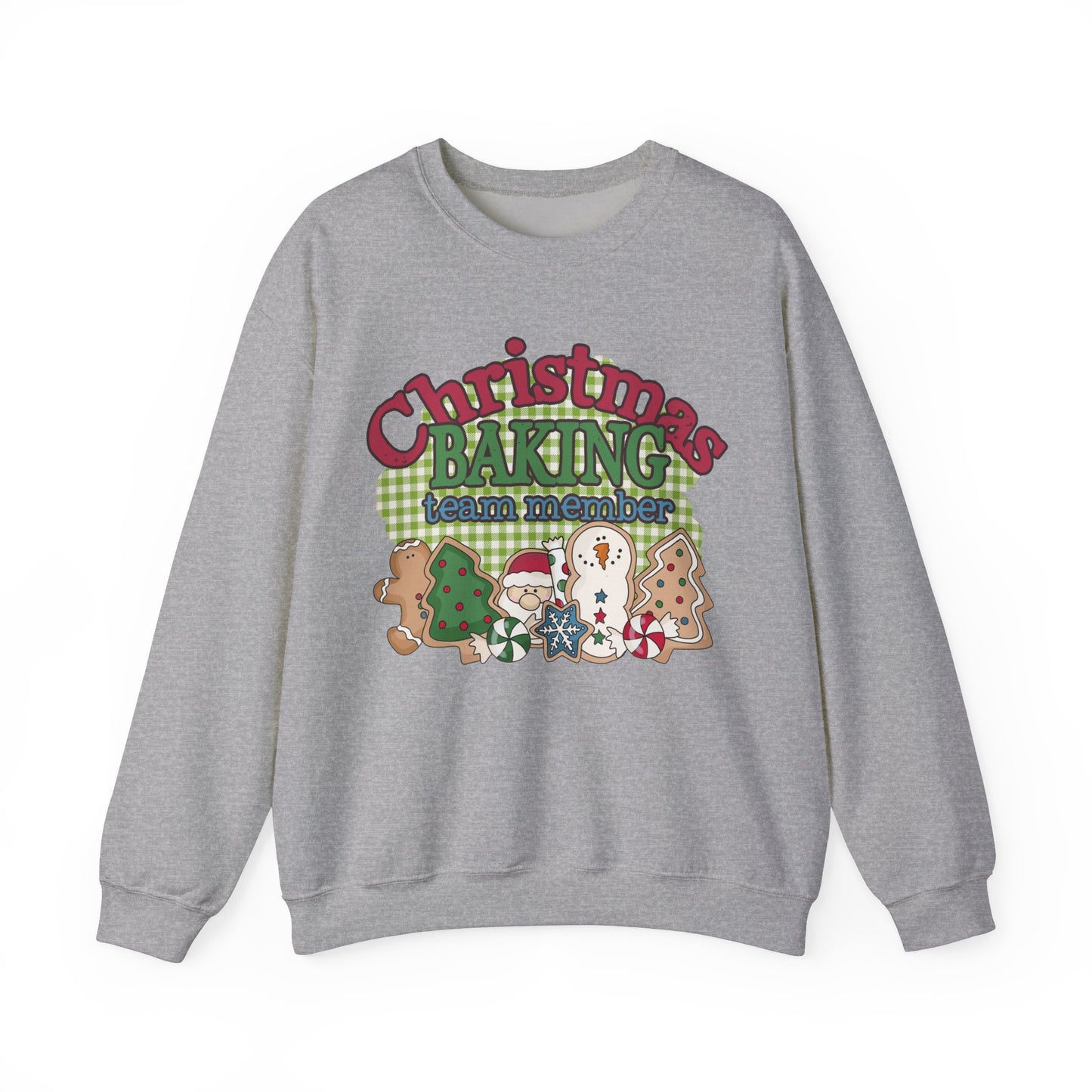 Christmas Baking Team Sweatshirt, Christmas Baking Crew Matching Sweater, Christmas Baking Women's Christmas Shirts, Christmas Cookie Crew Sweatshirt Printify S Sport Grey