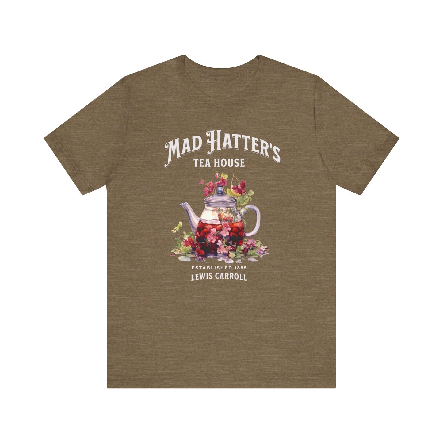 3001 Unisex Jersey Short Sleeve Tee Alice in Wonderland T-Shirt Printify Heather Olive S