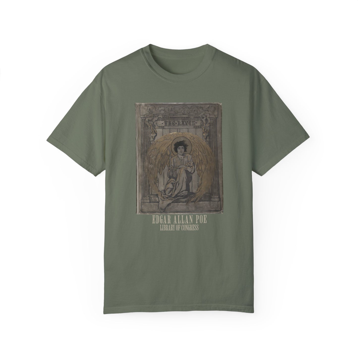 Edgar Allan Poe T-Shirt The Raven First Edition Gift For Poe Lovers Literary Shirt Nevermore Darkness There Gothic Whimsigoth Dark Academia T-Shirt Printify