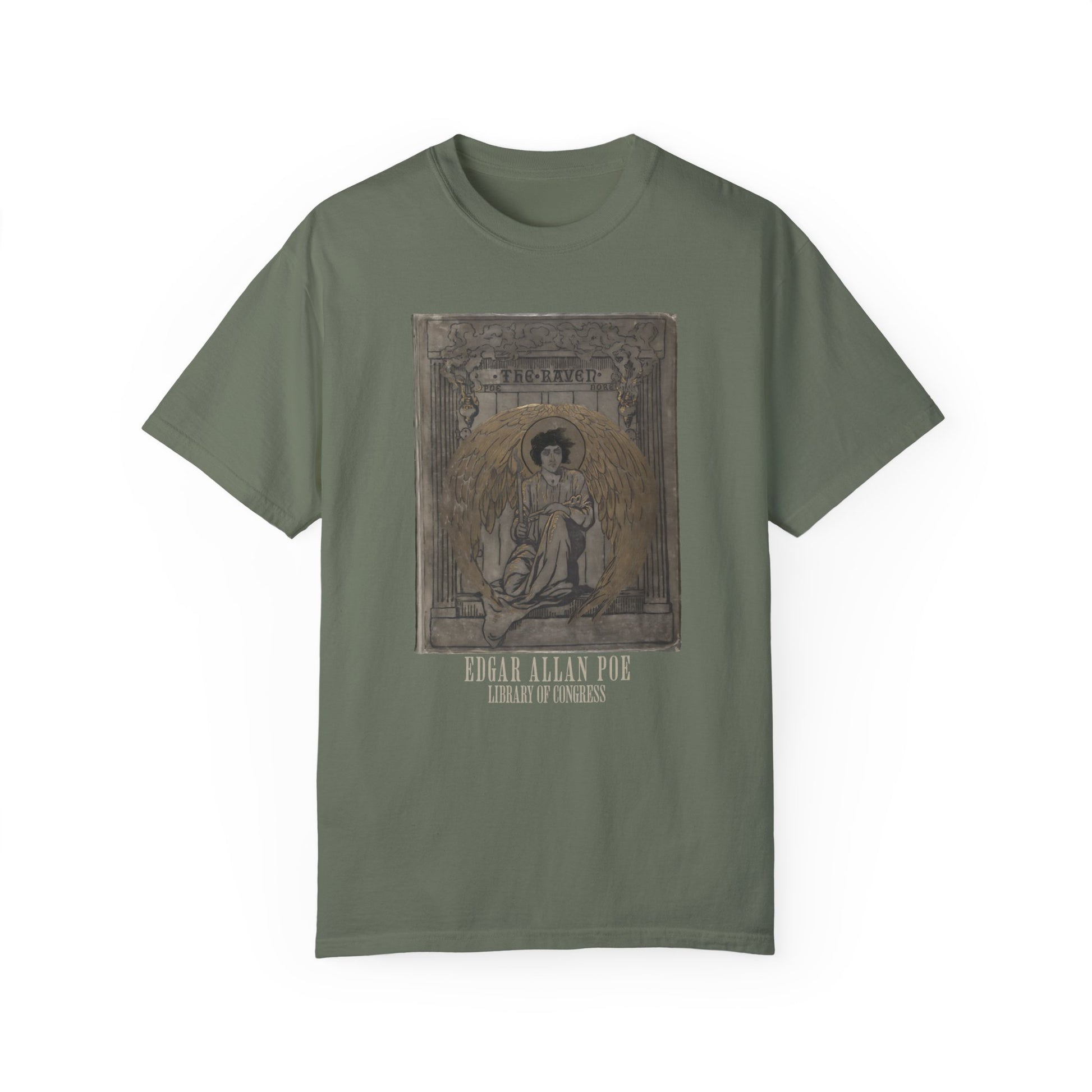 Edgar Allan Poe T-Shirt The Raven First Edition Gift For Poe Lovers Literary Shirt Nevermore Darkness There Gothic Whimsigoth Dark Academia T-Shirt Printify