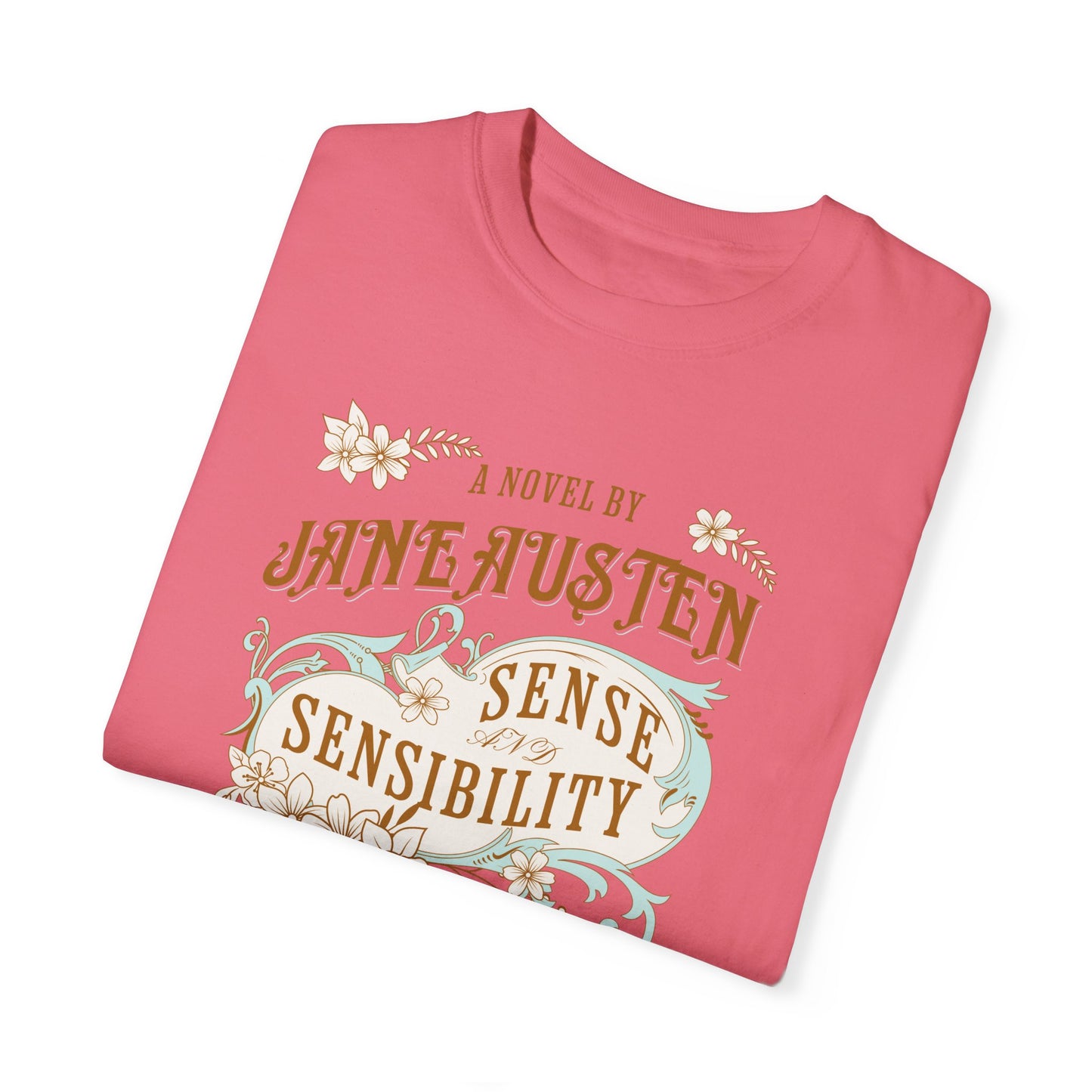 Jane Austen T-Shirt, Sense & Sensibility Historical Romance Comfort Colors Tee, Bookish Literary Jane Austen Fan Art Gift for Her, Readers, T-Shirt Printify