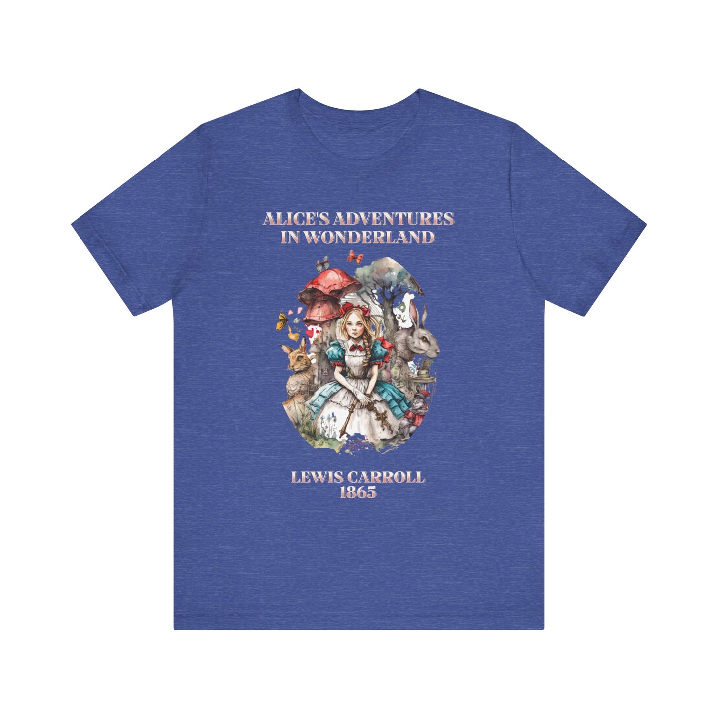 Unisex Jersey Short Sleeve Tee Alice in Wonderland T-Shirt Printify Heather True Royal S