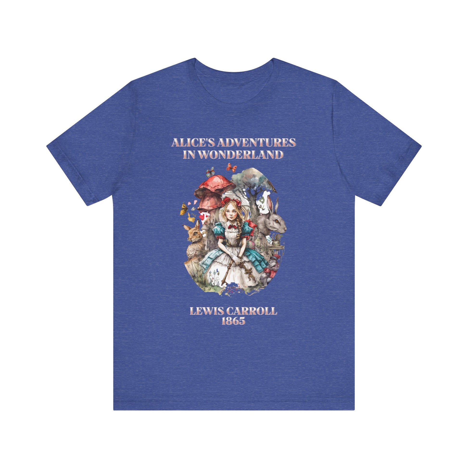 Unisex Jersey Short Sleeve Tee Alice in Wonderland T-Shirt Printify Heather True Royal S