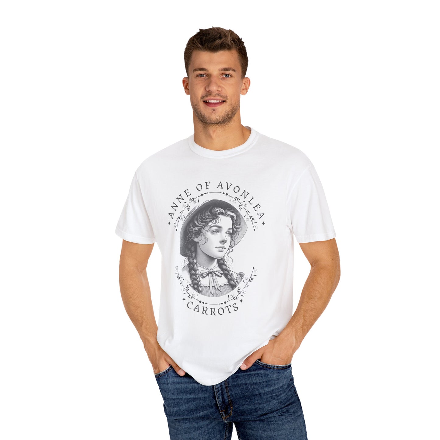 Vintage Anne of Avonlea T-Shirt, Anne of Green Gables Merch Literary Gift Book Lover Tee Anne With An E Carrots Design L.M. Montgomery Fan T-Shirt Printify