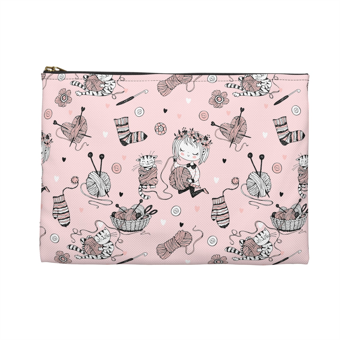Crochet, Knitting or Crafting Accessory Pouch, Crochet Gift, Knitting Gift, Craft Organization or Storage Bag or Pouch. Bags Printify