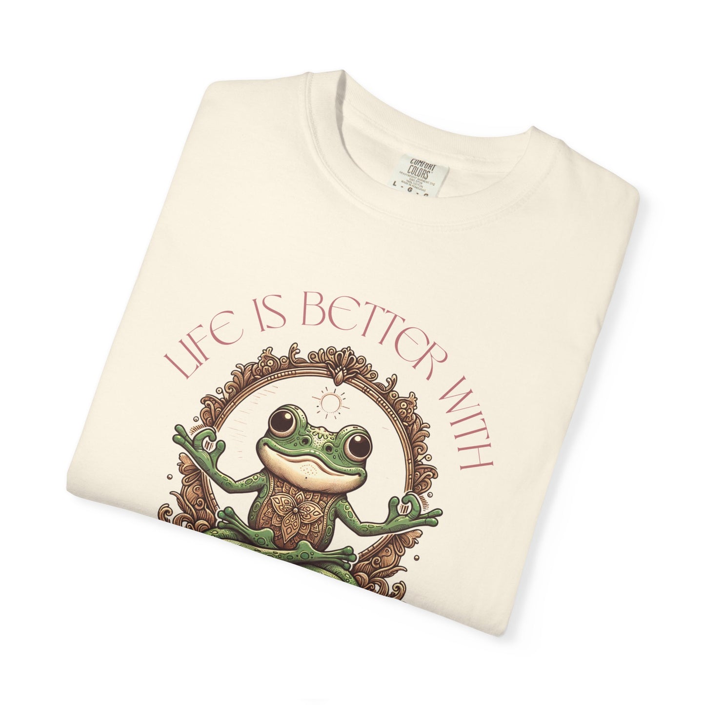 Yoga Frog Life Is Better With Yoga Unisex T-Shirt, Casual Wear, Highlander Fan Gift, T-Shirt Printify