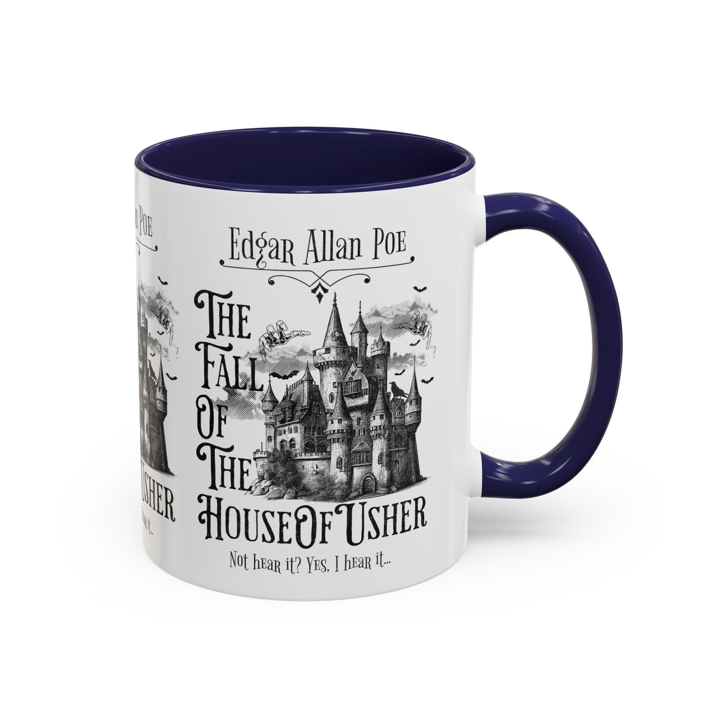 Edgar Allan Poe Coffee Mug, Fall of the House of Usher, Spooky Halloween Coffee or Tea Mug, Haunting Horror Movie Gift for Halloween Mug Printify