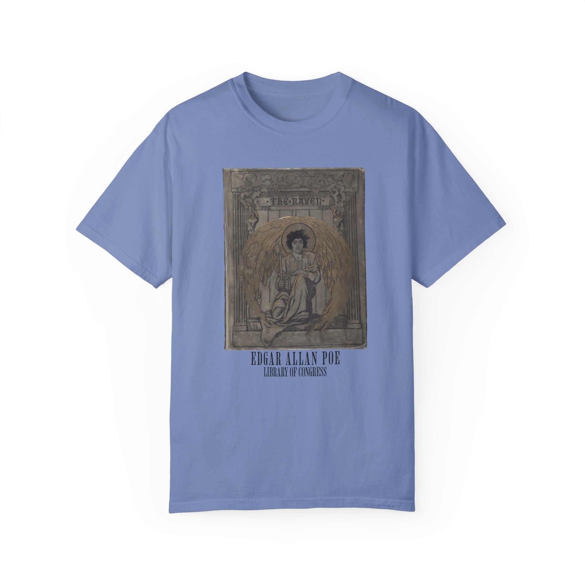 Edgar Allan Poe T-Shirt The Raven First Edition Gift For Poe Lovers Literary Shirt Nevermore Darkness There Gothic Whimsigoth Dark Academia T-Shirt Printify