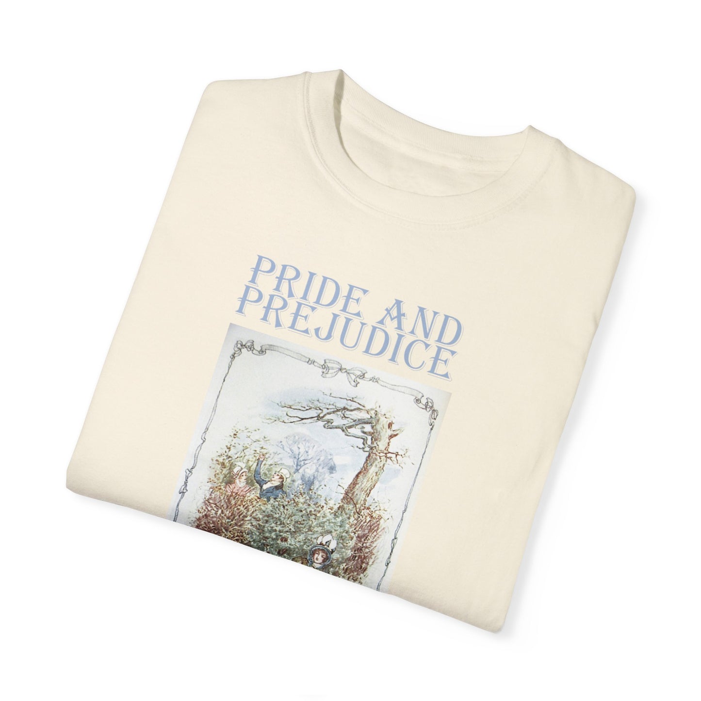 Jane Austen Comfort Colors TShirt, Pride & Prejudice Historical Romance, Bookish Literary Jane Austen Fan Art Gift for Her Bookclub Tee T-Shirt Printify