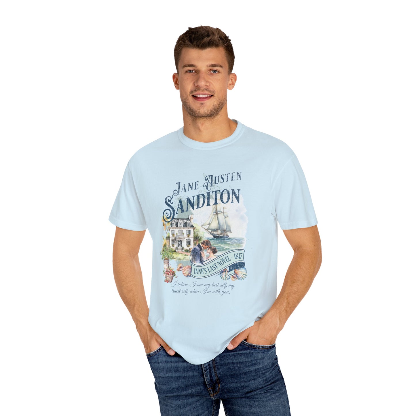 Sanditon Jane Austen Fan T-Shirt Historical Romance Reader Gift T-Shirt Printify