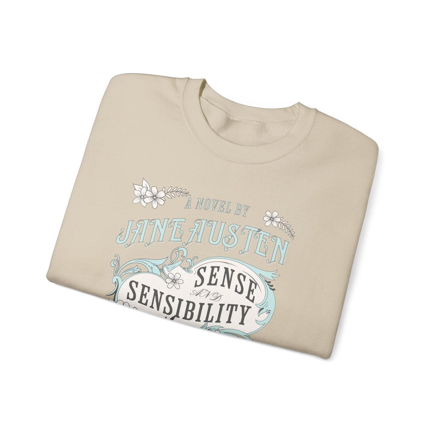 Jane Austen Sweatshirt, Sense & Sensibility Historical Romance Sweater, Bookish Literary Jane Austen Fan Art Gift, Gift for Her, Readers, Sweatshirt Printify